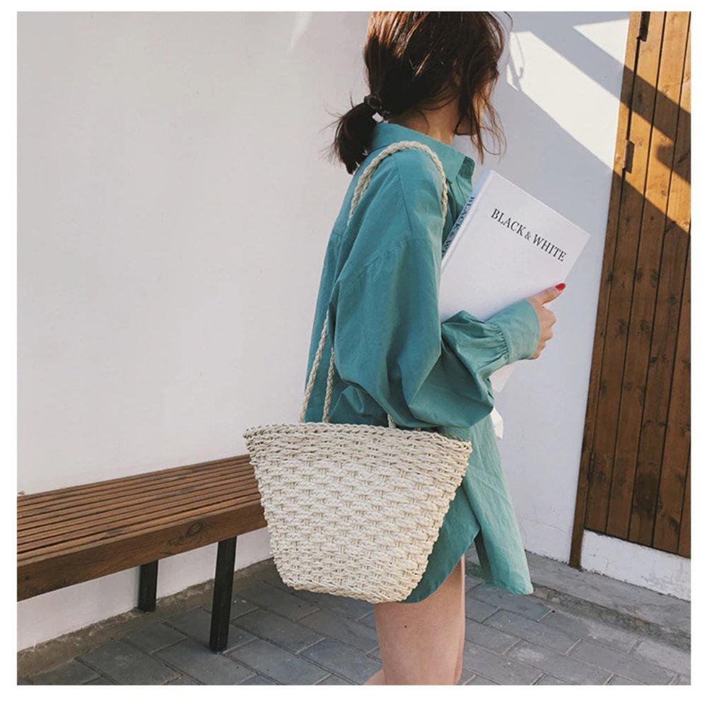 ALPA PACO STRAW SHOULDER BAG - Picture 3 of 9